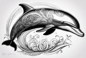 Handicap dolphin tattoo idea