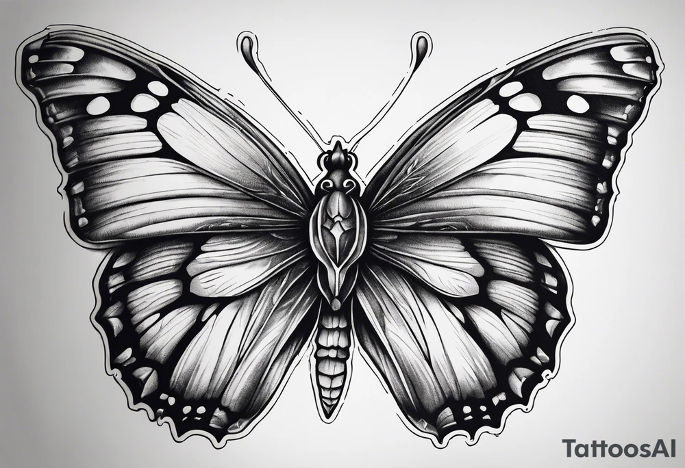 A butterfly that looks like a skull. tattoo idea