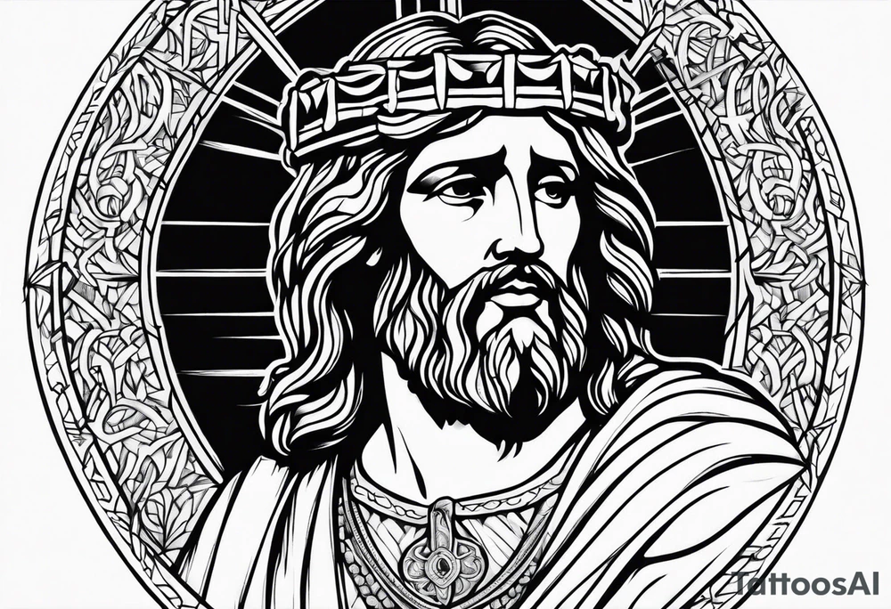 Religious tattoo representing 
Christ tattoo idea