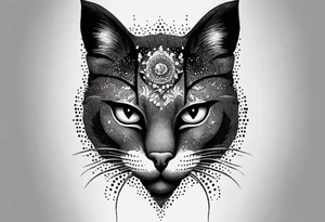 Evil cat tattoo idea