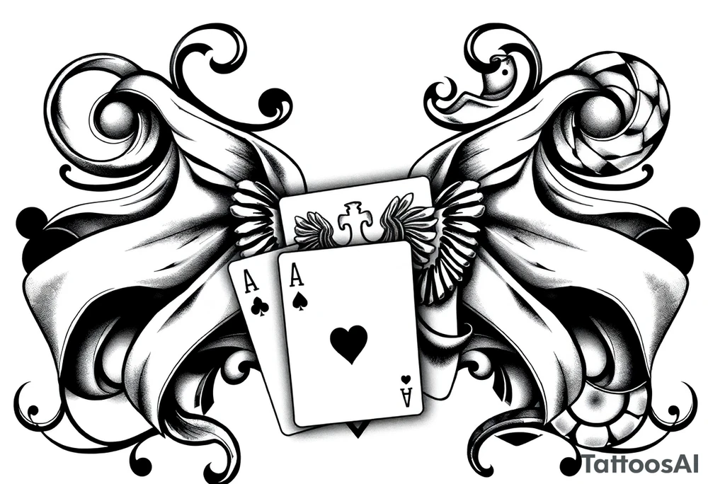 Poland symbol and poker cards Add casino money to it. tattoo idea