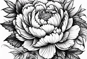 peony tattoo idea