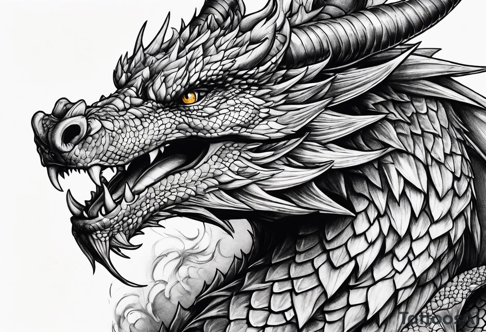 Dragon in gym tattoo idea