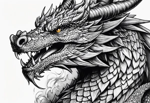Dragon in gym tattoo idea