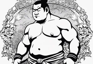 sumo wrestler tattoo idea
