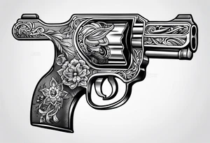 hand gun tattoo idea