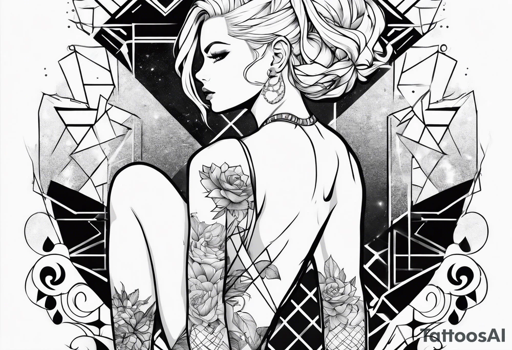 Android 18 naked tattoo idea