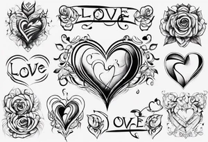 love bed tattoo idea