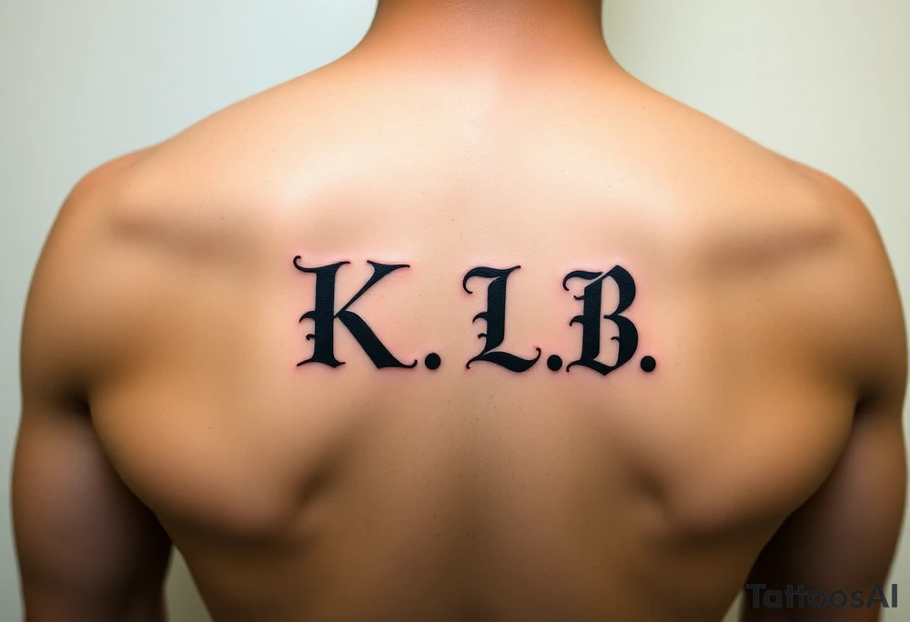 K.L.B tattoo idea