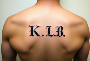 K.L.B tattoo idea