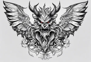 Creature from hell tattoo idea