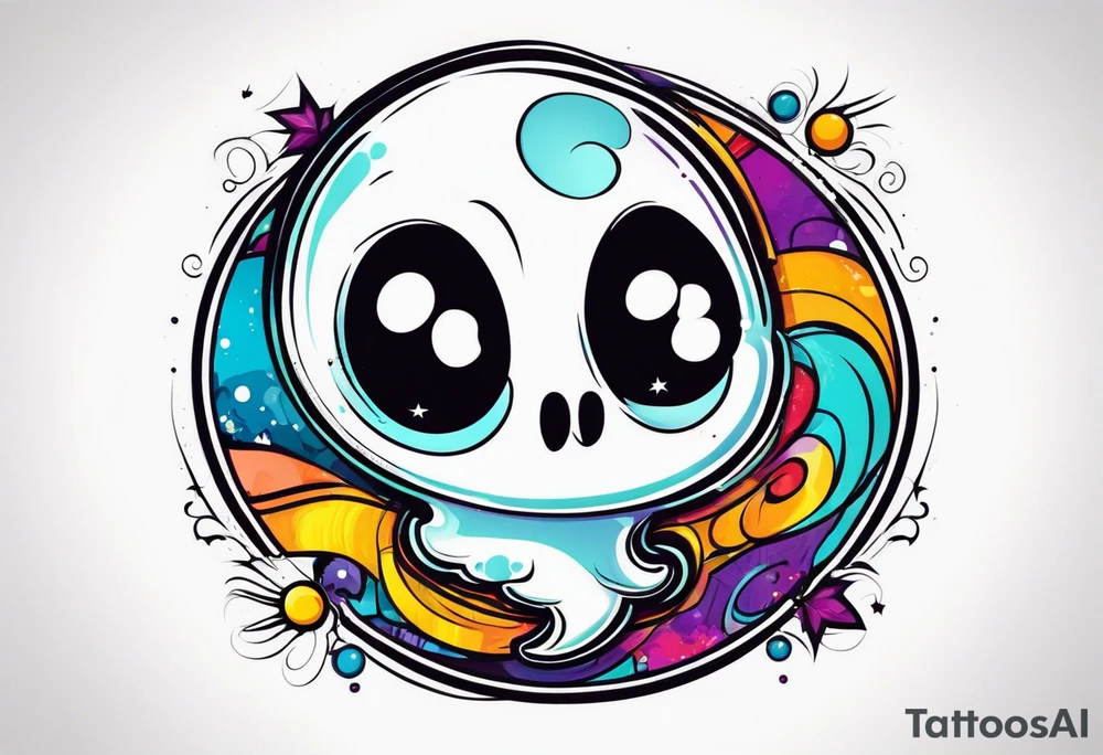 Digital ghost tattoo idea