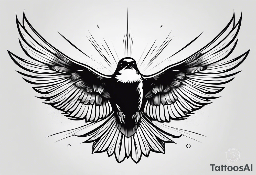 Design a forearm tattoo featuring a minimalist swallows in flight, symbolizing freedom and new beginnings tattoo idea