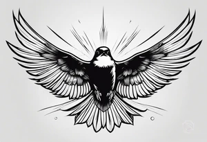 Design a forearm tattoo featuring a minimalist swallows in flight, symbolizing freedom and new beginnings tattoo idea