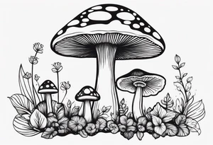 Charming Mushroom tattoo idea