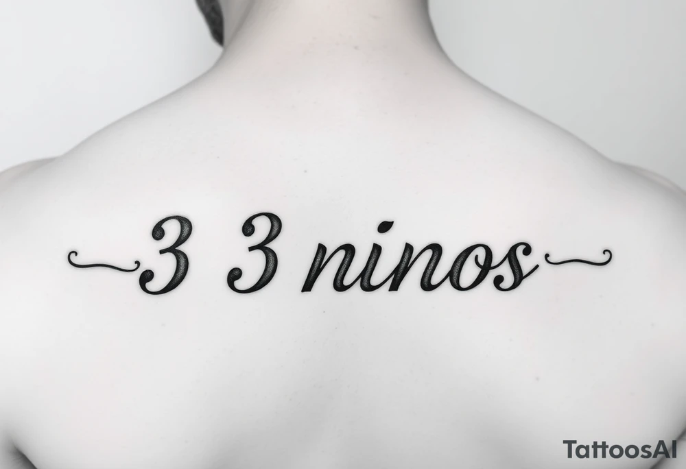 Femenino tatuaje para el nombre de 3 niños tattoo idea