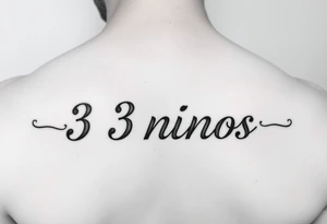 Femenino tatuaje para el nombre de 3 niños tattoo idea