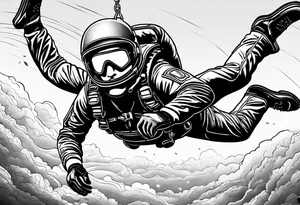 Skydiver tattoo idea