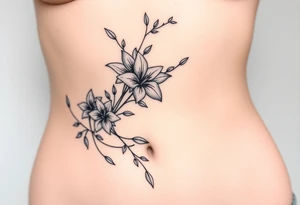 Lillies and vines tattoo idea