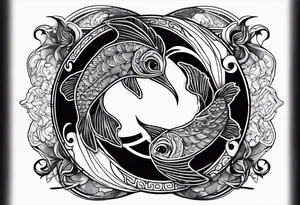 masculine pisces with yin and yang tattoo idea tattoo idea