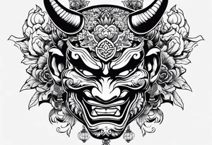 Hannya simple tattoo idea