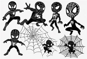 Black toddler as Spider-Man tattoo idea