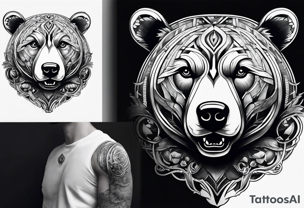 small bear tattoo idea