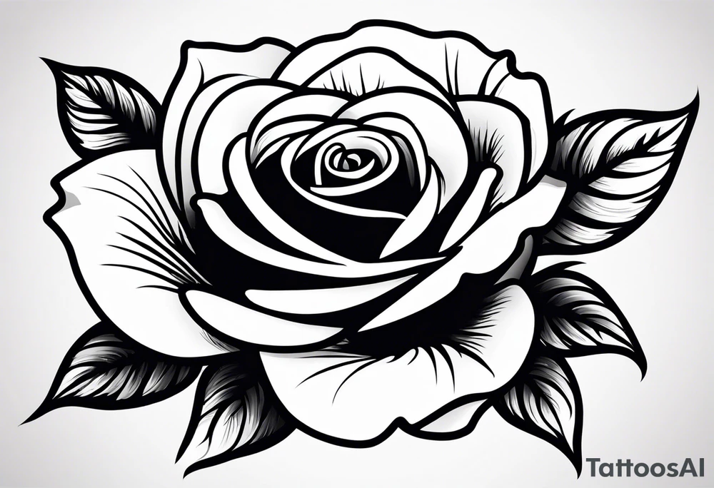 simple rose tattoo tattoo idea