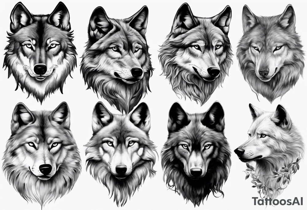 wolf photorealism tattoo idea