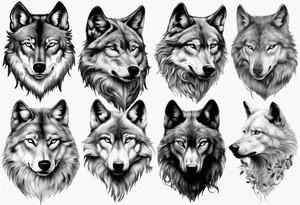 wolf photorealism tattoo idea