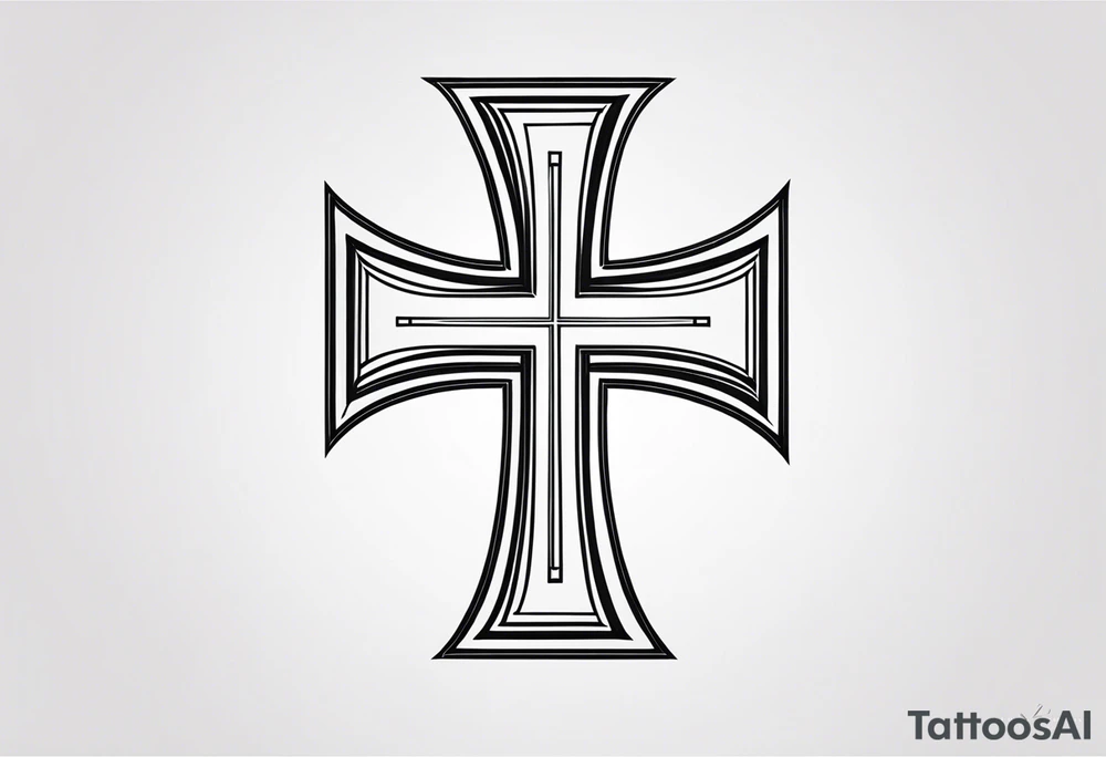 Cross Roman numeral 01/18/23 tattoo idea