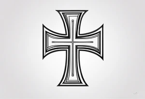 Cross Roman numeral 01/18/23 tattoo idea