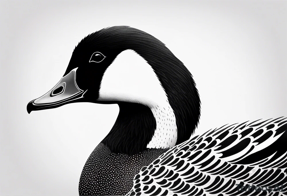 angry canadian goose tattoo idea