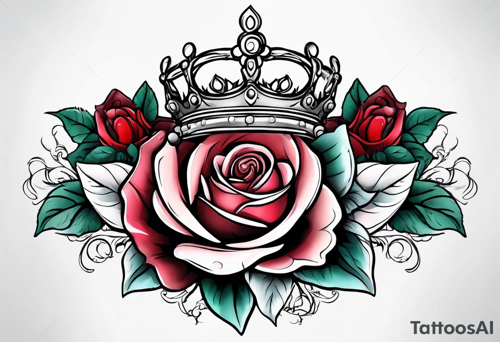 the rose queen's crown tattoo idea
