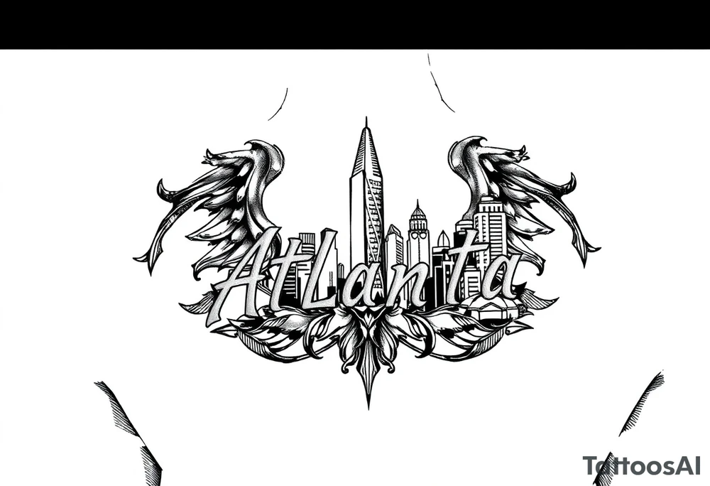 Atlanta Themed leg tattoos tattoo idea