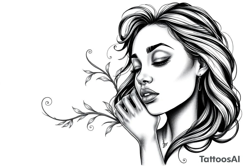 black woman loving herself after hard times tattoo idea