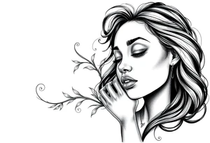 black woman loving herself after hard times tattoo idea