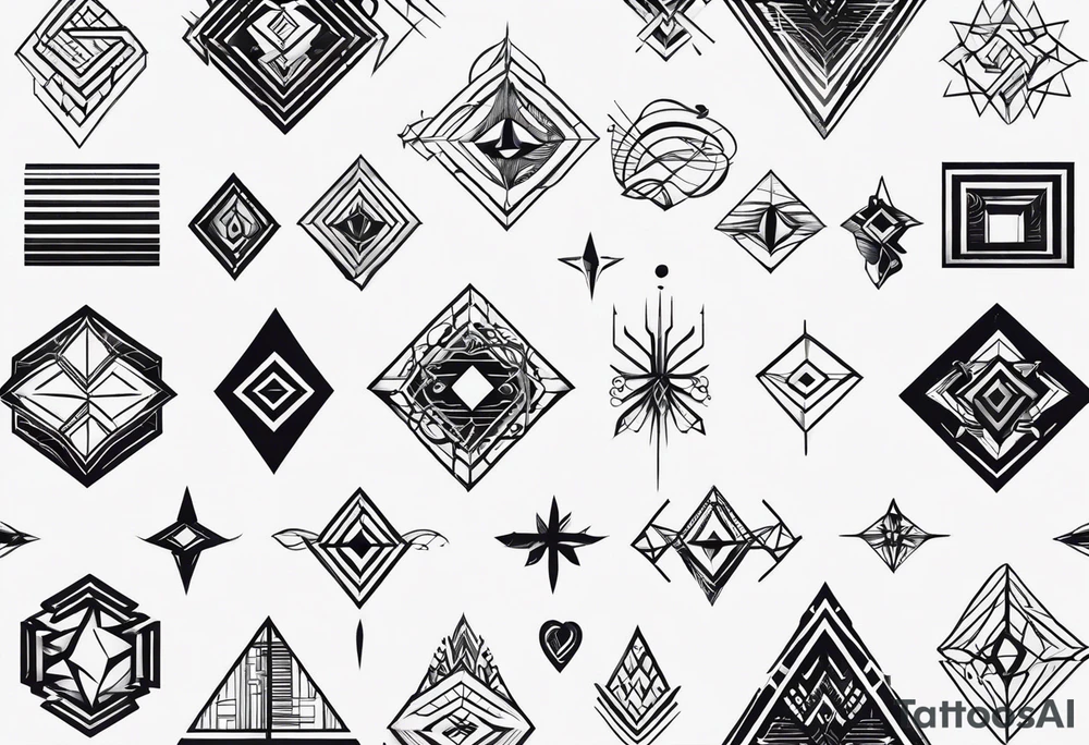 simple symbol designs small geometric tattoo idea