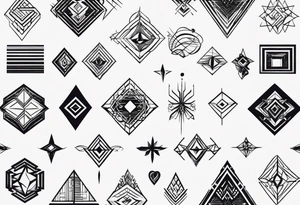 simple symbol designs small geometric tattoo idea