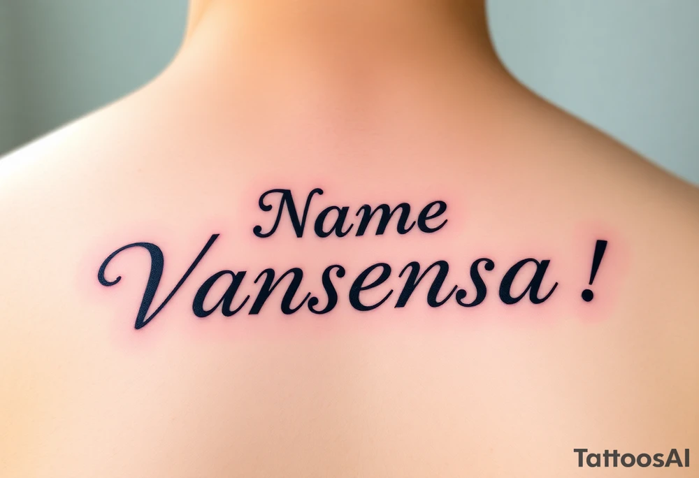 Name Vanessa tattoo idea