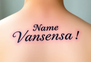 Name Vanessa tattoo idea