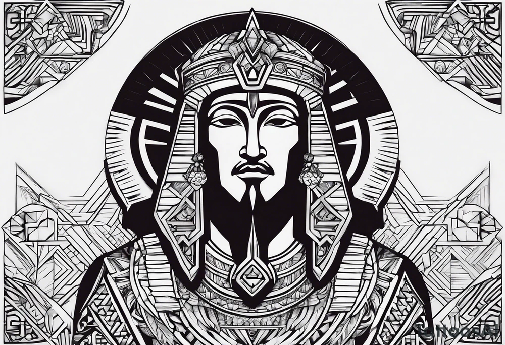 deus egípcio homem em forma de múmia tattoo idea
