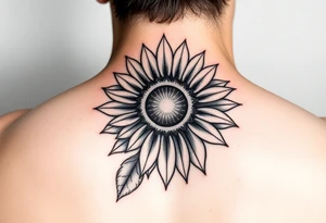 Sunflower, sun tattoo that will "shine" on another small tattoo right above my elbow tattoo idea
