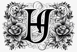 Honorata and Jacek marriage. Generate a tattoo from the letters H and J tattoo idea
