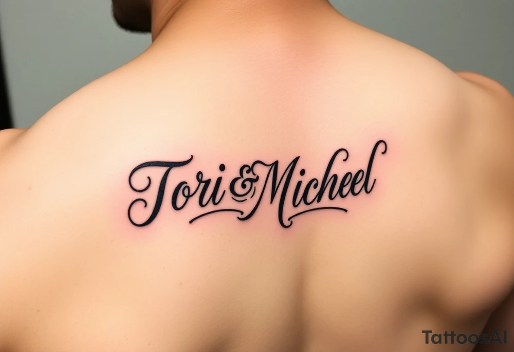 The names Tori and Michael in one tattoo tattoo idea