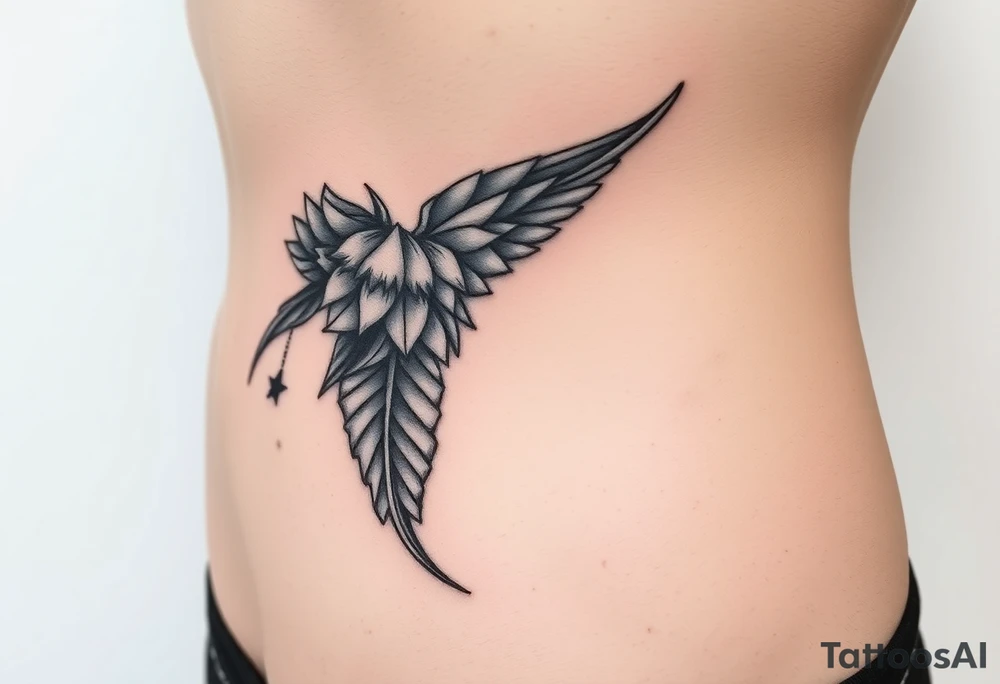 Lower side belly tattoo woman something unique tattoo idea