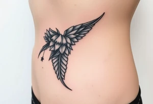 Lower side belly tattoo woman something unique tattoo idea