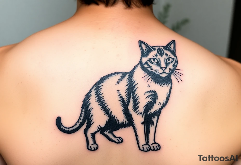 black cat tattoo idea