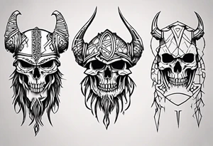 i want a tattoo of a big viking skeleton head tattoo idea