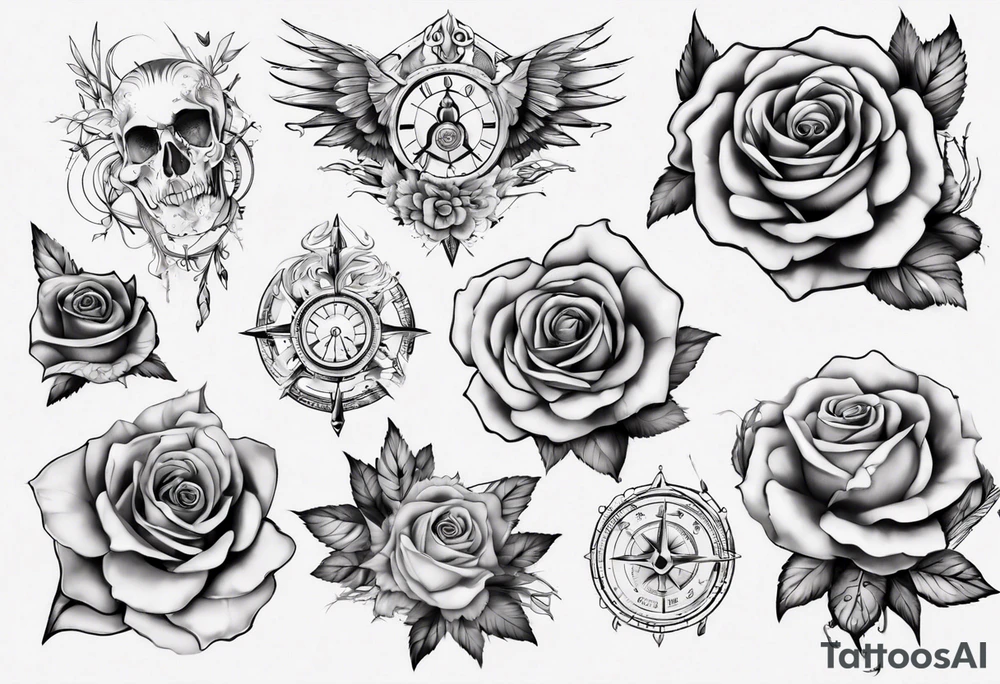 Rosa dos ventos viagem tattoo idea